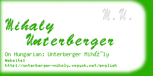 mihaly unterberger business card